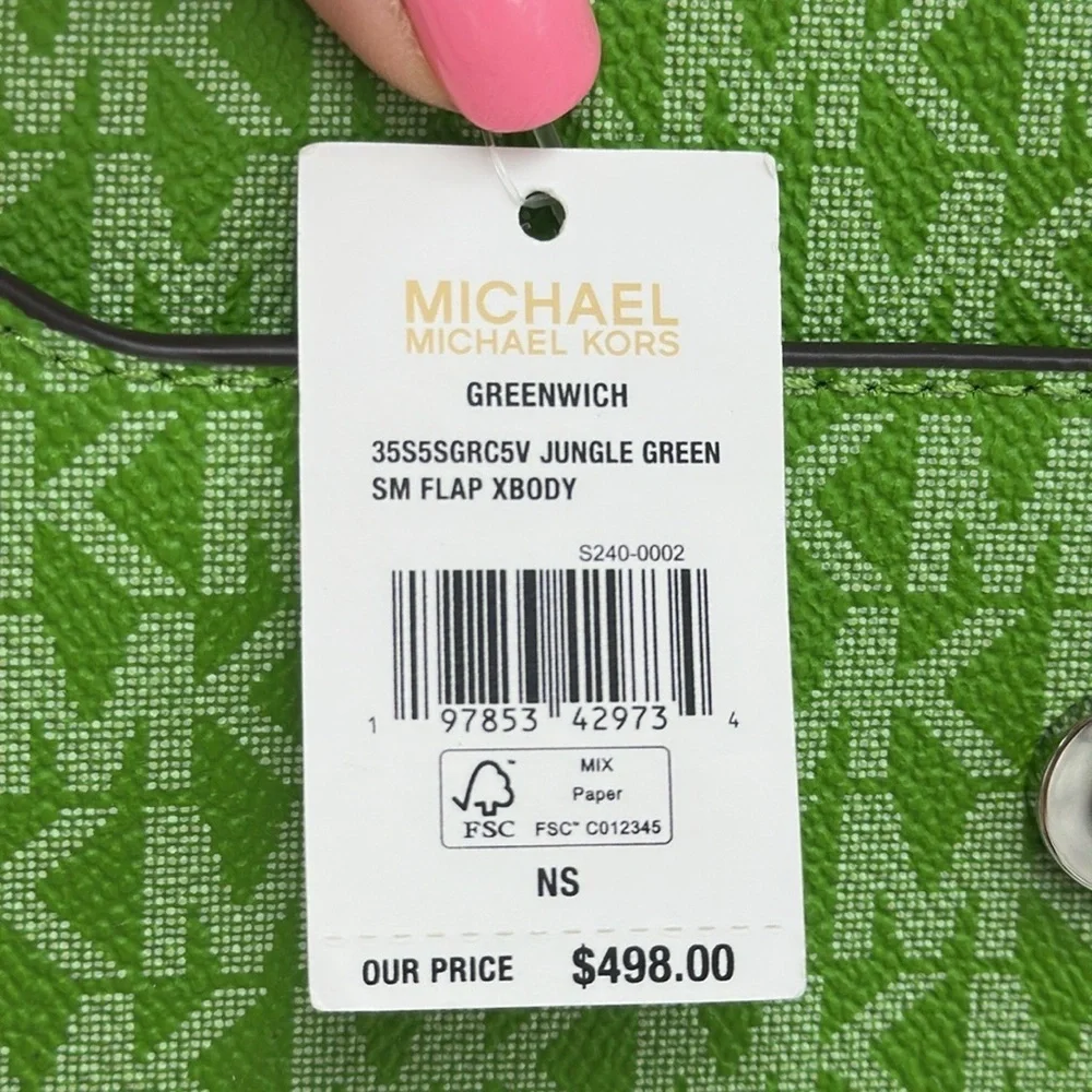 Michael Kors Greenwich Small Color-Block Signature Logo Flap Crossbody XBODY Bag